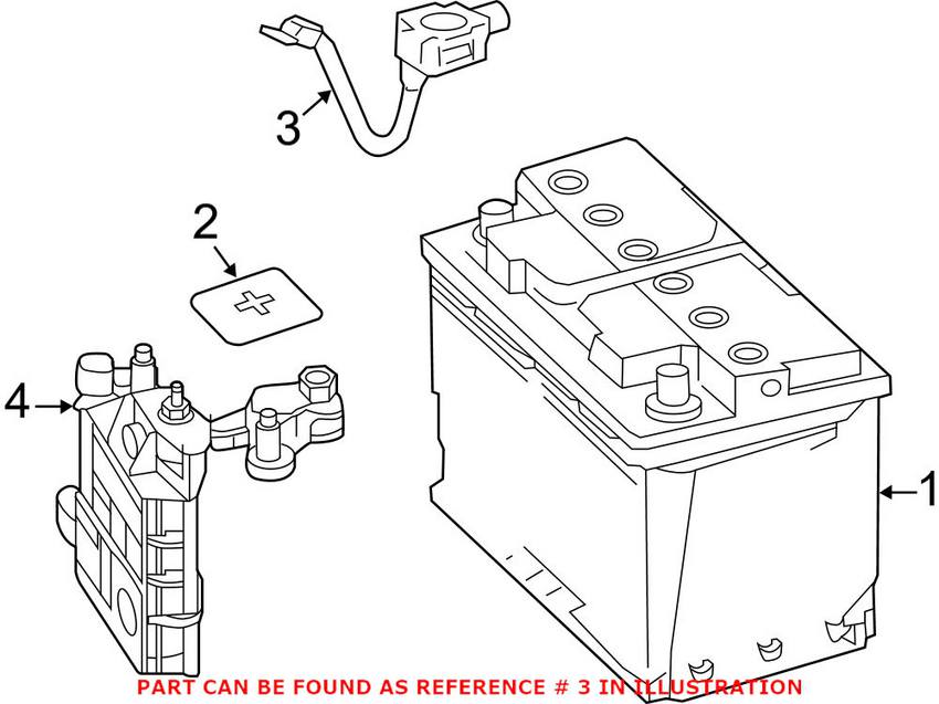 Mercedes Battery Cable 0009050454