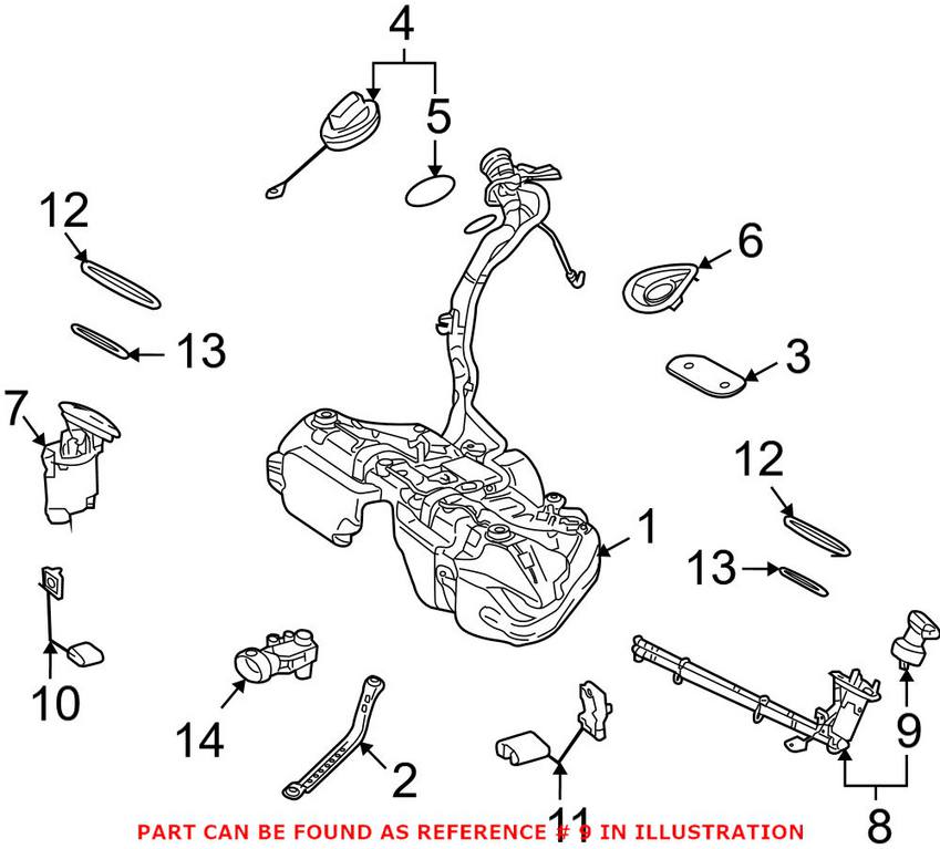 Mercedes Fuel Pressure Sensor 0009051100