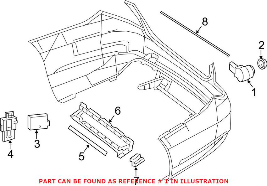 Mercedes Parking Aid Sensor 00090555049999