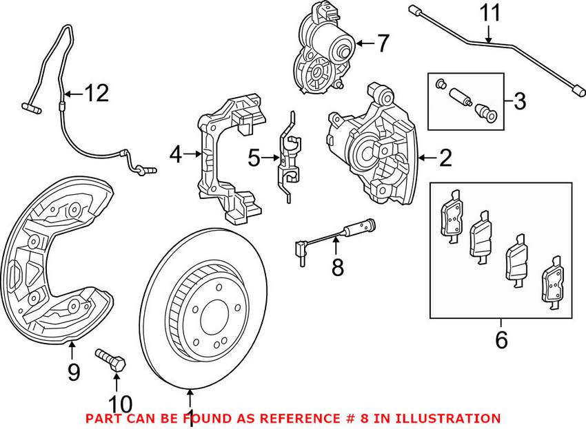 Mercedes Parking Brake Actuator - Rear Driver Left 0009061203