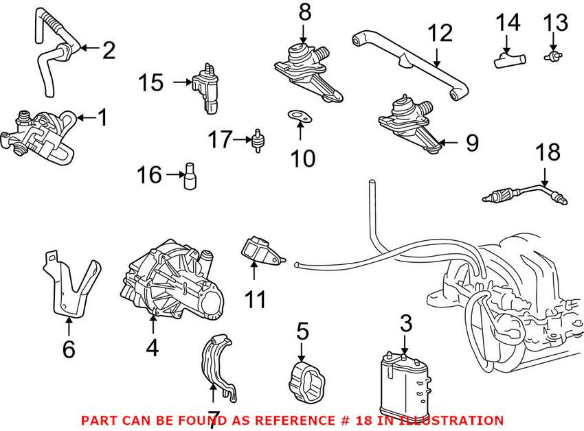 Mercedes Oxygen Sensor - Front 0015405017