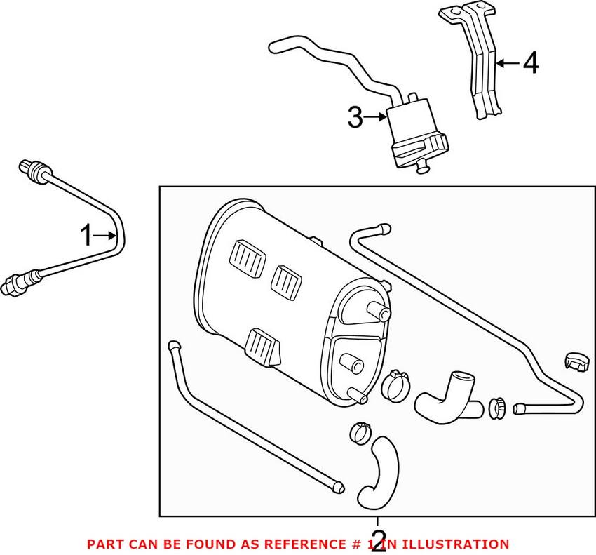 Mercedes Oxygen Sensor - Front and Rear 0015406017