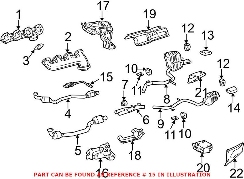 Mercedes Oxygen Sensor - Rear 0015407617