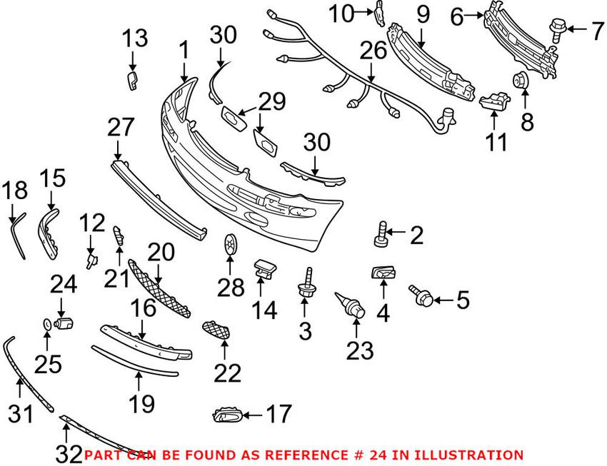 Mercedes Park Assist Sensor 0015425918