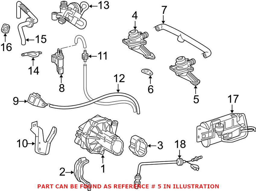 Mercedes Secondary Air Pump Check Valve - Driver Side 0021403560