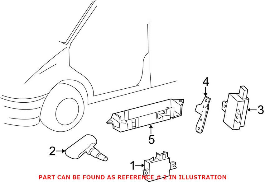 Mercedes Tire Pressure Monitor Sensor (315MHZ) 0025409417