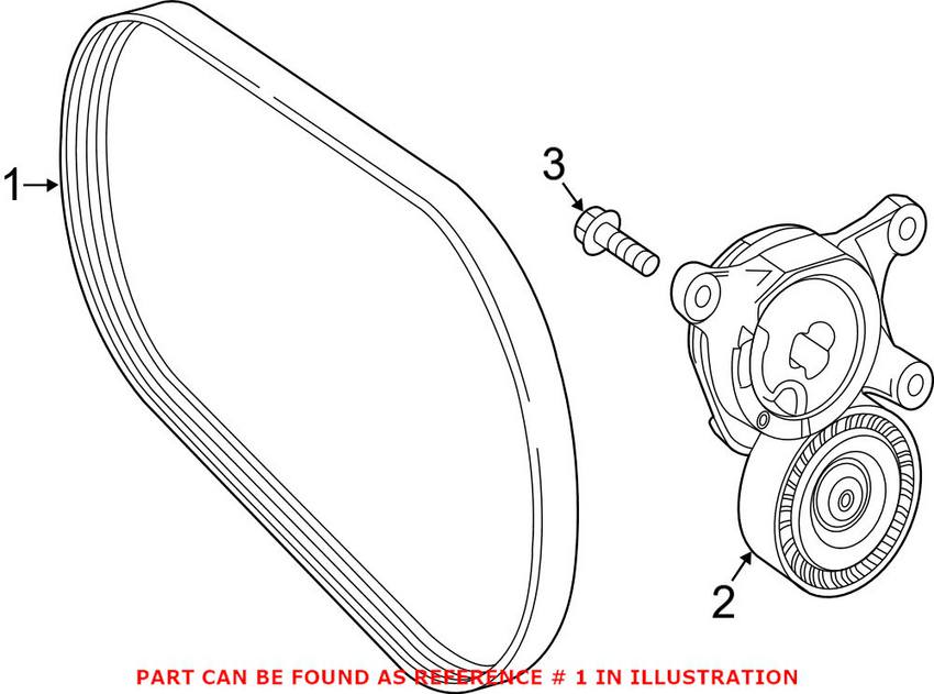 Mercedes Accessory Drive Belt (5K 1515) 0029931196