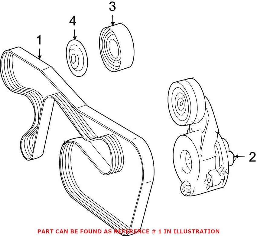 Mercedes Accessory Drive Belt (7K 2035) 002993429664