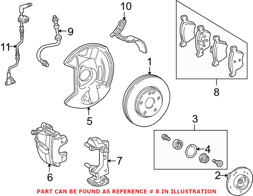 Mercedes Disc Brake Pad Set - Front 003420292041