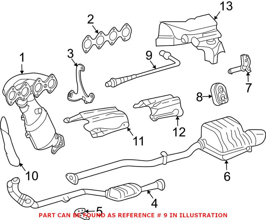 Mercedes Oxygen Sensor - Front 0035427318