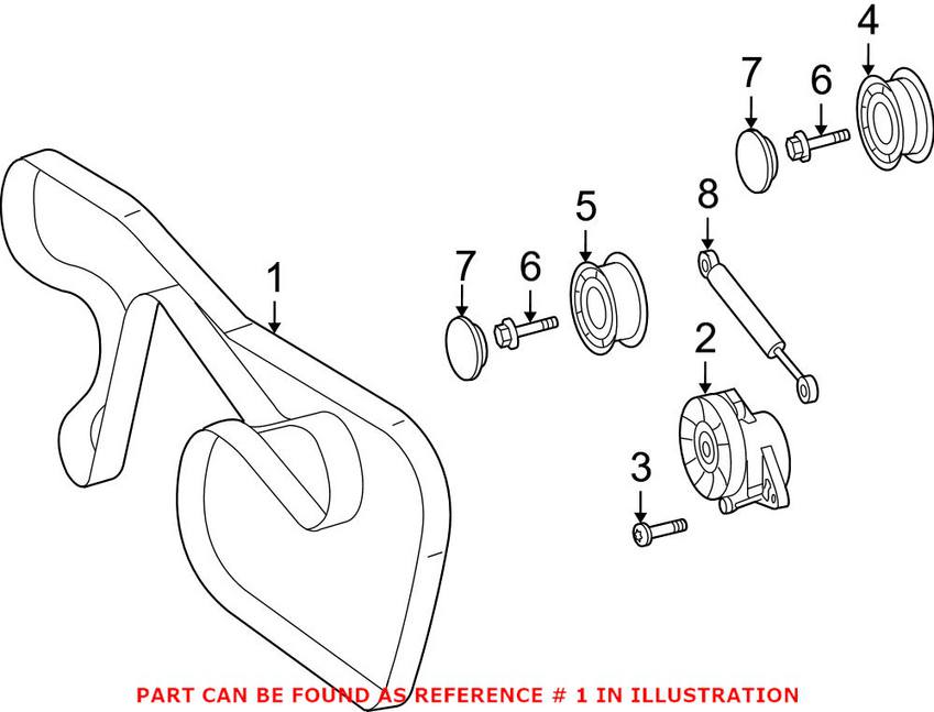 Mercedes Accessory Drive Belt 0039937296