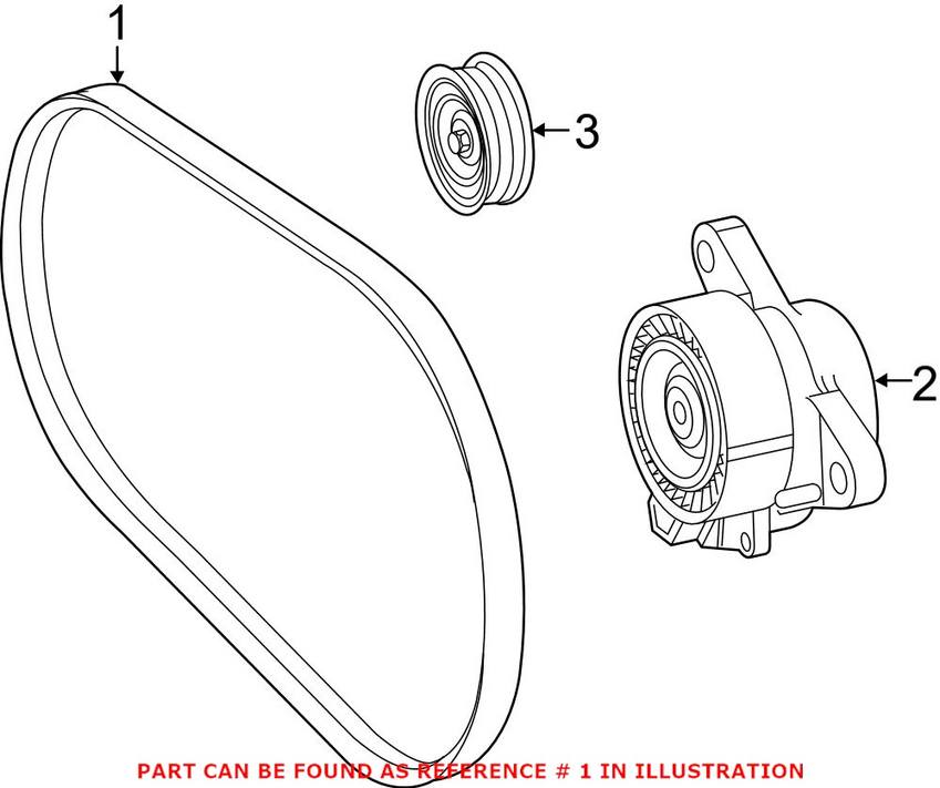 Mercedes Accessory Drive Belt (6K 2125) 0039938596