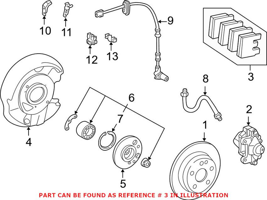 Mercedes Disc Brake Pad Set - Rear 004420932041