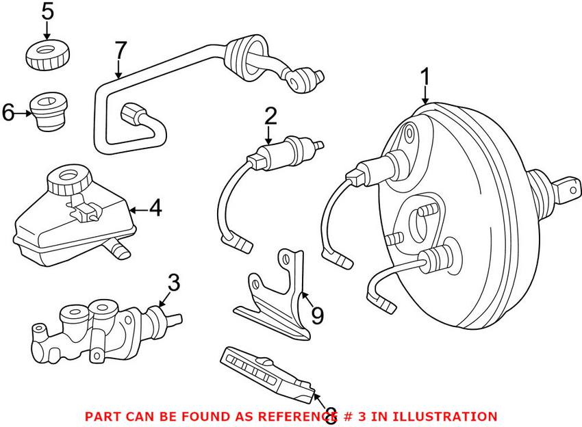 Mercedes Brake Master Cylinder 0054308401