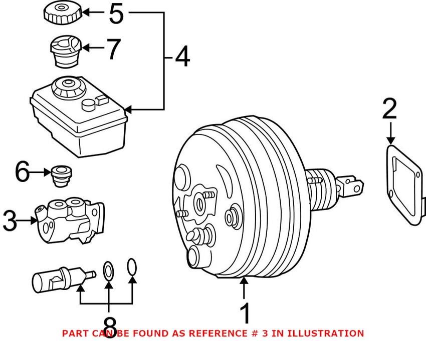 Mercedes Brake Master Cylinder 0054309101