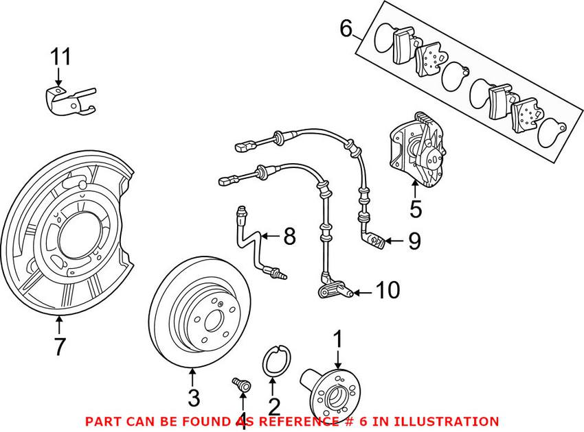 Mercedes Disc Brake Pad Set - Rear 0074201020