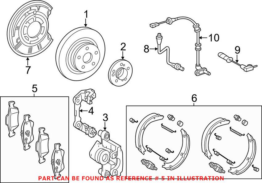 Mercedes Disc Brake Pad Set - Rear 0074207220