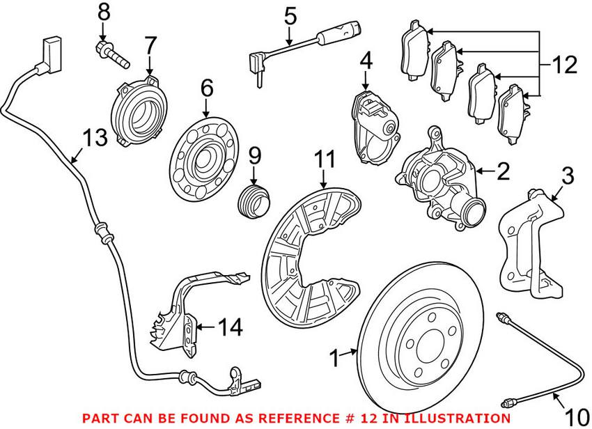 Mercedes Disc Brake Pad Set - Rear 0074209020