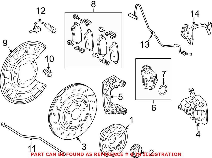 Mercedes Disc Brake Pad Set - Rear 0084201120