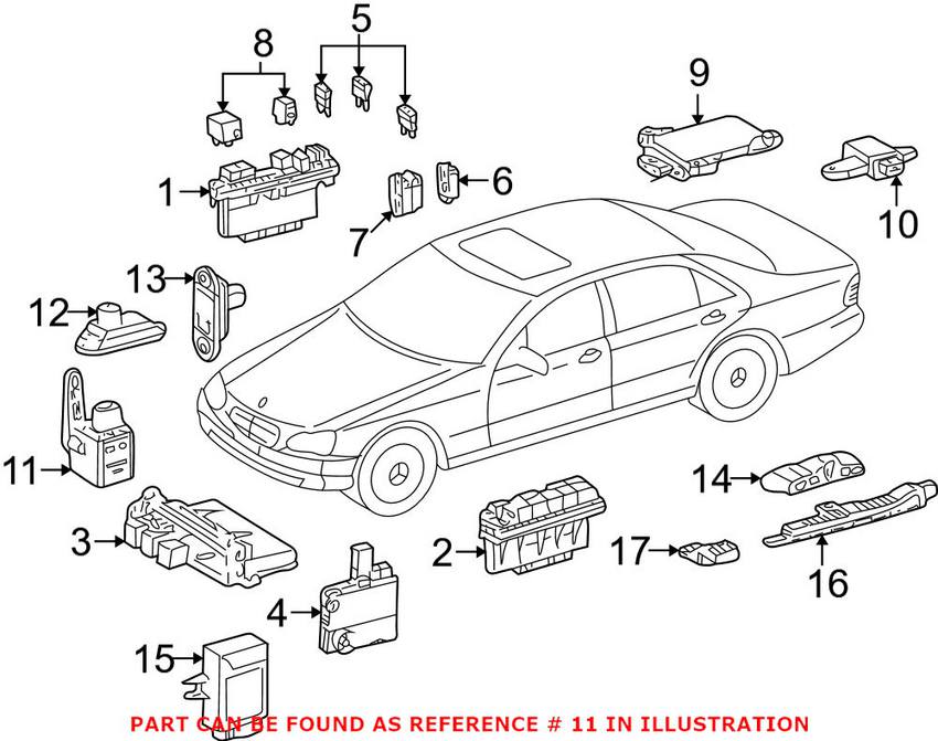 Mercedes Headlight Level Sensor 0105427617