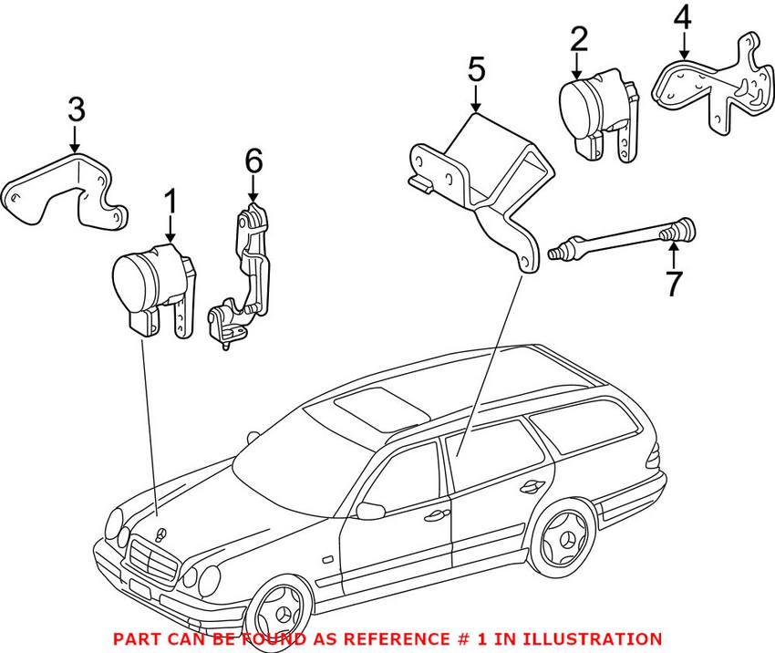 Mercedes Headlight Level Sensor 0105427717