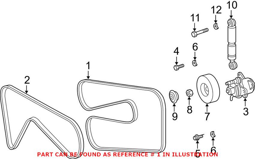 Mercedes Accessory Drive Belt (6K 1875) (Alternator) 0119970292