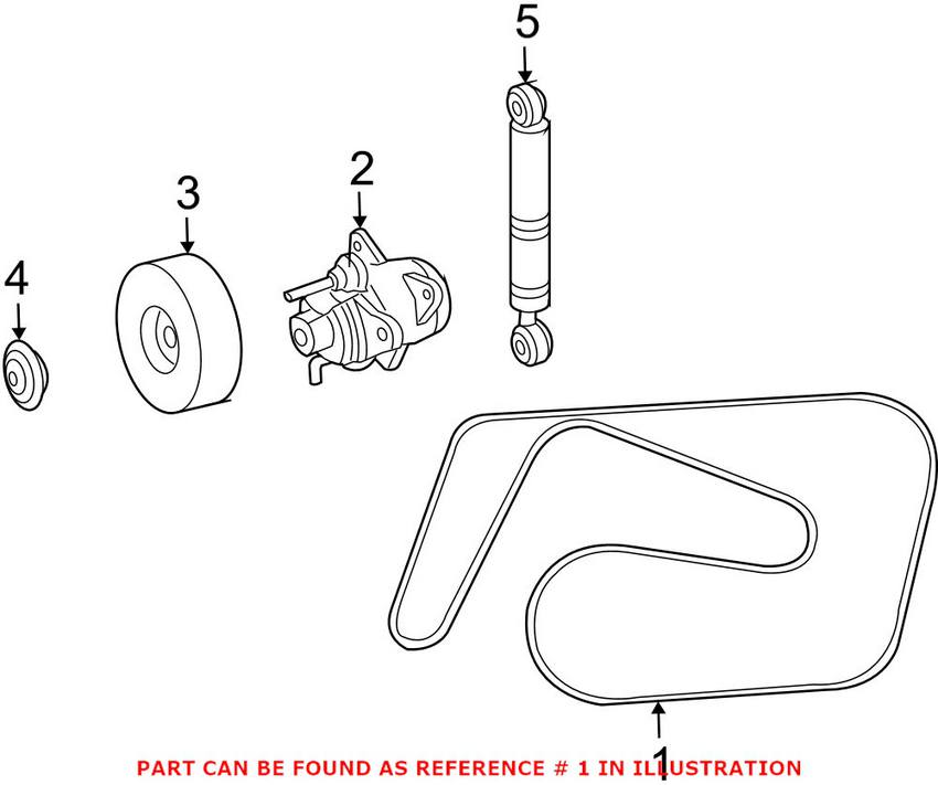 Mercedes Accessory Drive Belt (5K 1300) (Alternator) (Water Pump) 013997469264