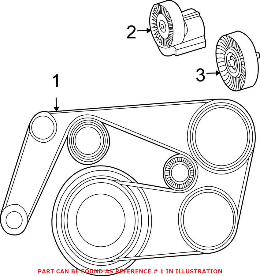 Mercedes Accessory Drive Belt (7K 2420) (Alternator) 0139977492