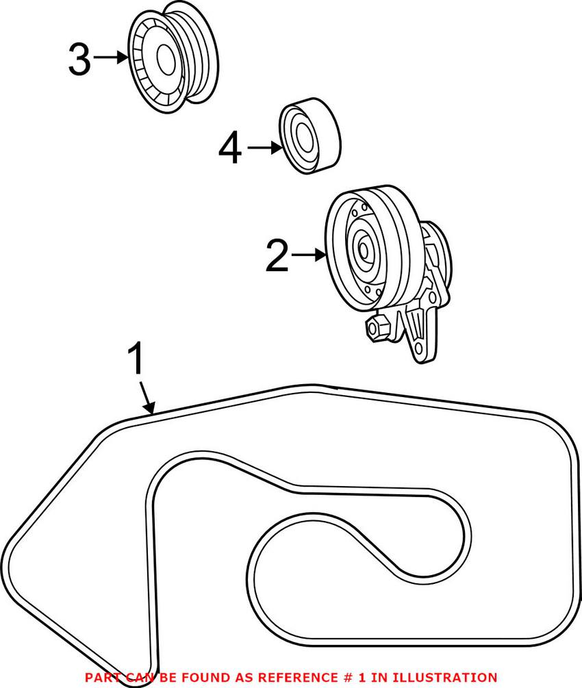 Mercedes Accessory Drive Belt (7K 2335) (Alternator) 0149973792