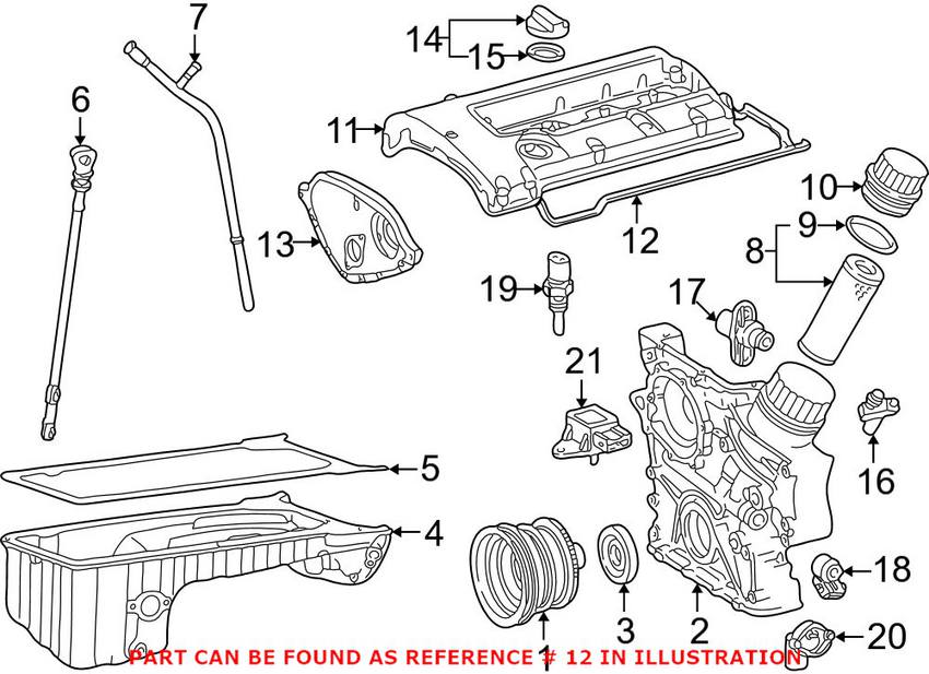 Mercedes Engine Valve Cover Gasket 1110160221