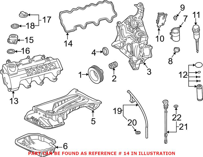 Mercedes Engine Valve Cover Gasket - Passenger Side 1120160321