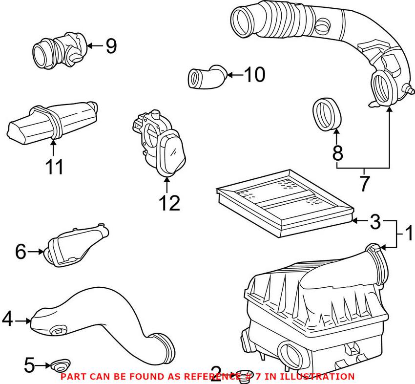 Mercedes Air Cleaner Intake Hose 1121400312