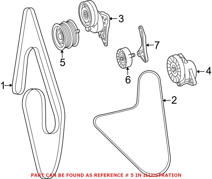 Mercedes Supercharger Belt Idler Pulley 1132020419