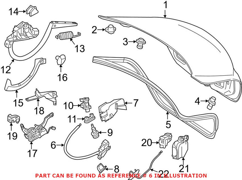 Mercedes Trunk Lock Actuator Motor 1177500085