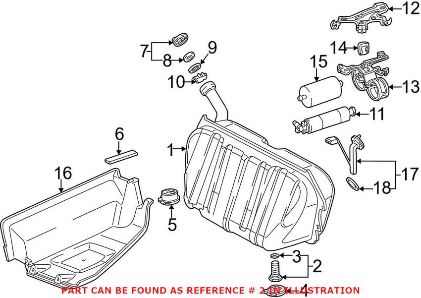 Mercedes Fuel Tank Screen (In Tank) 1244700106