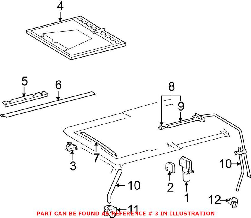 Mercedes Sunroof Switch 1248206810