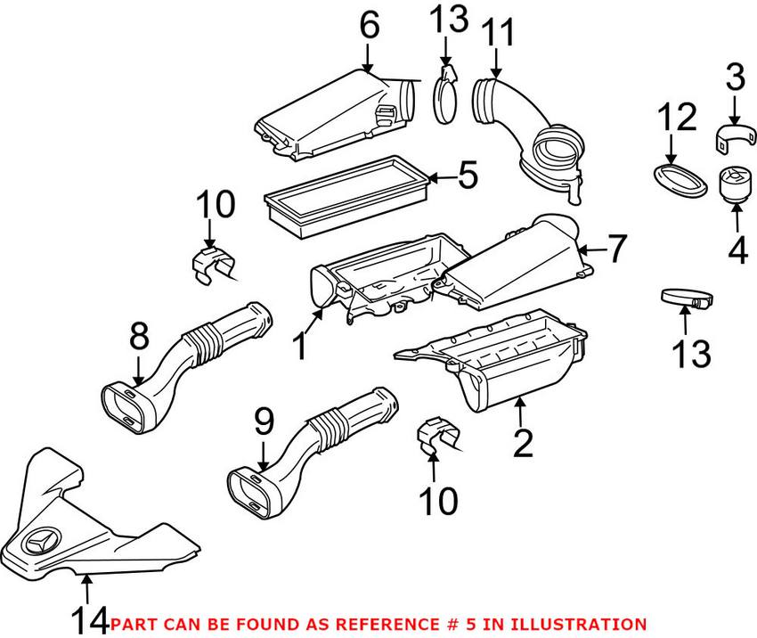 Mercedes Engine Air Filter Set 1560940504