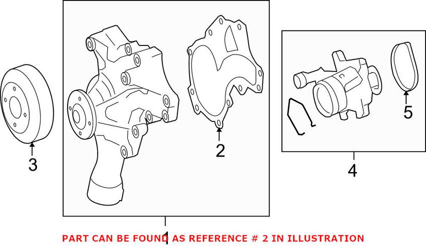 Mercedes Engine Water Pump Gasket 1562010280