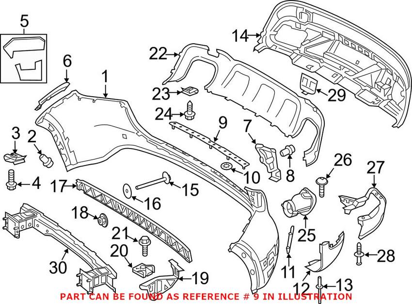 Mercedes Bumper Step Plate - Rear 1568850011