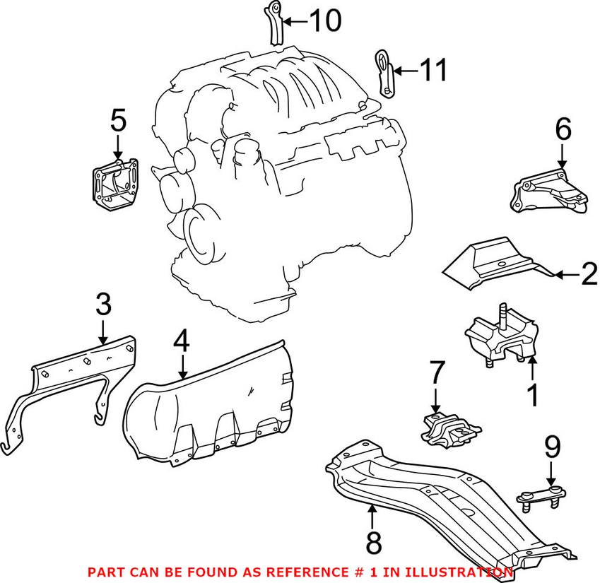 Mercedes Engine Mount 1632400217