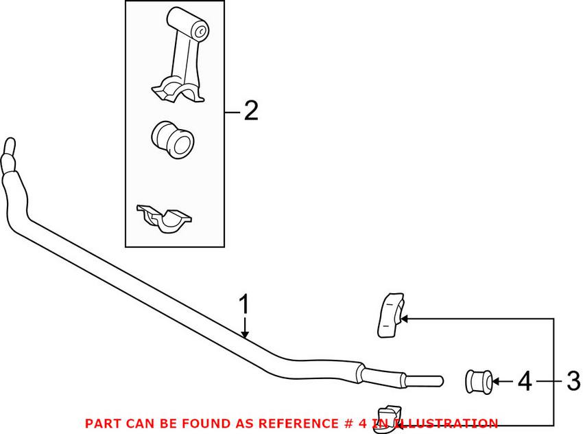 Mercedes Sway Bar Bushing Kit - Front 1633200044