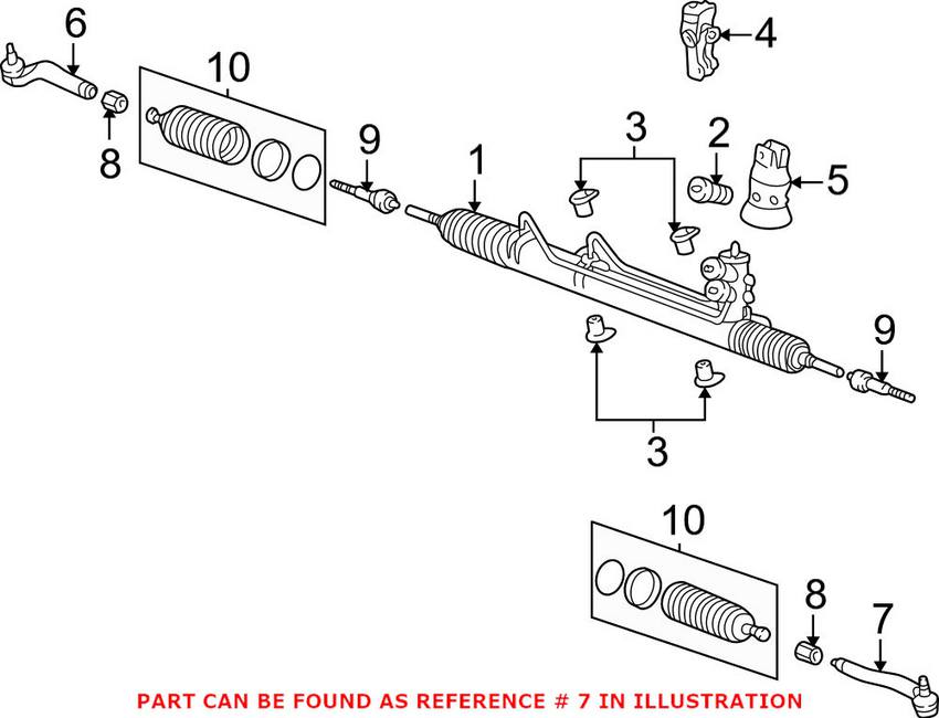 Mercedes Tie Rod End - Front Driver Side Outer 1633300103