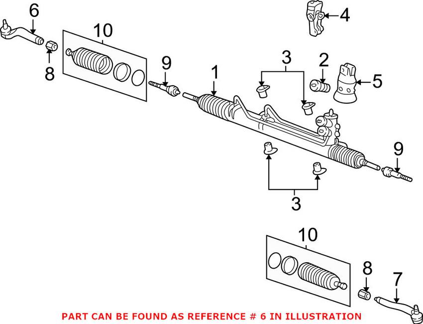 Mercedes Tie Rod End - Front Passenger Side Outer 1633300403