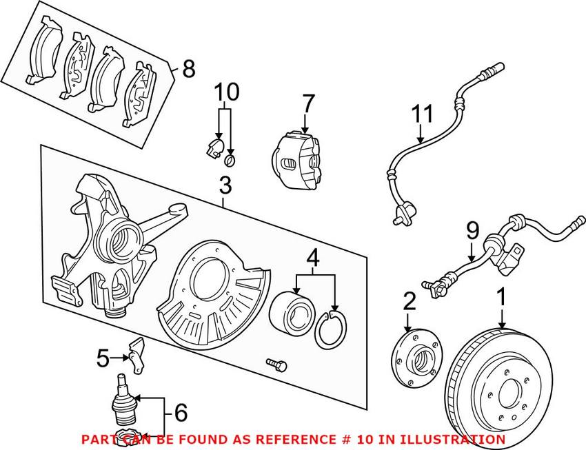 Mercedes Disc Brake Pad Wear Sensor - Front 1635401317