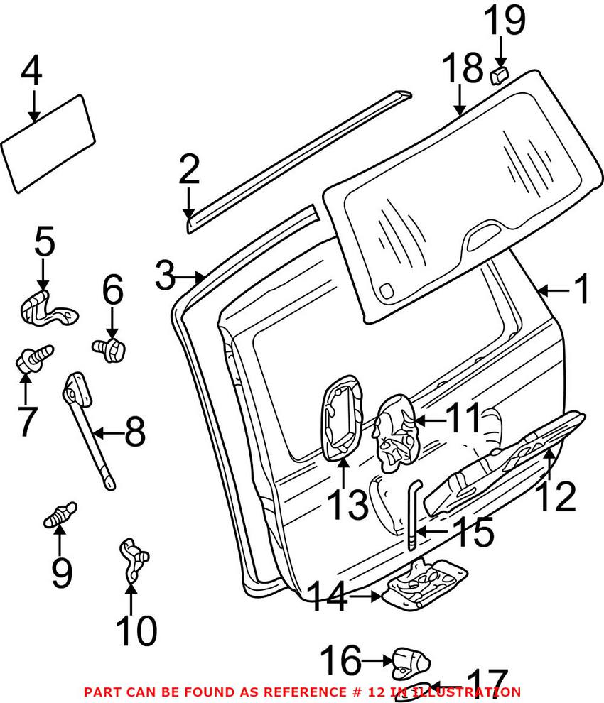 Mercedes Trunk Lid Handle 1637400293