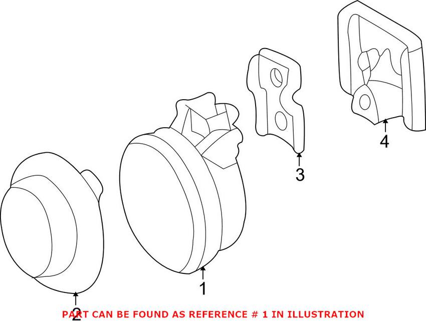 Mercedes Foglight Assembly - Driver and Passenger Side 1638200656