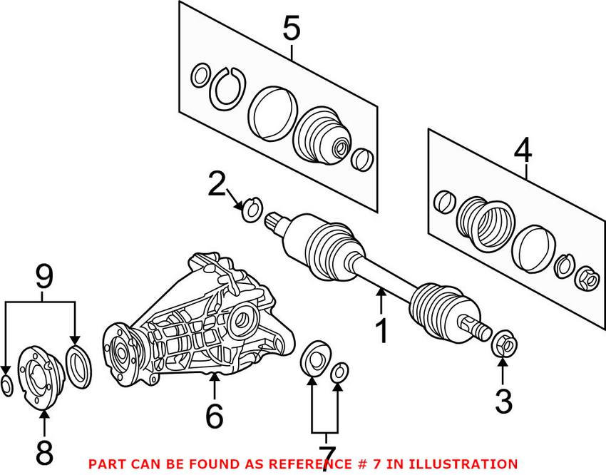 Mercedes Axle Shaft Seal Kit - Rear 1639970246