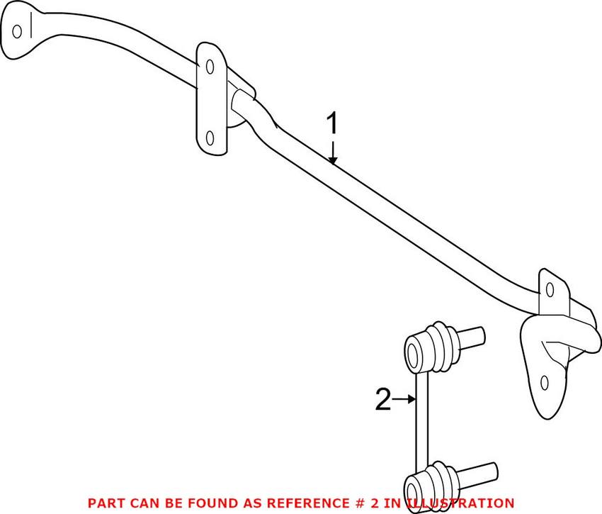 Mercedes Sway Bar End Link - Rear 1643201232