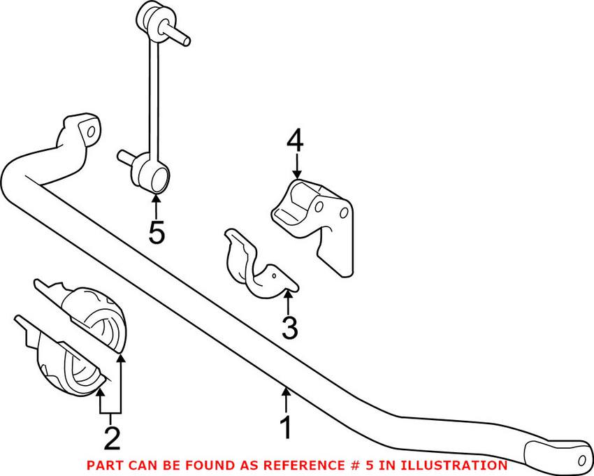 Mercedes Sway Bar End Link - Front 1643202132