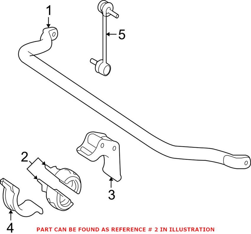 Mercedes Sway Bar Bushing - Front 1643231185